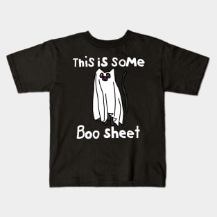 This is Some Boo Sheet Halloween Cat Kids T-Shirt